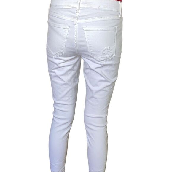 Old Navy GUC Midrise Super Skinny Rockstar Jeans Bright White Coastal Cowgirl De - Picture 2 of 5